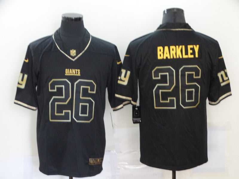 Men's New York Giants Saquon Barkley #26 Black Game Player Jerseys