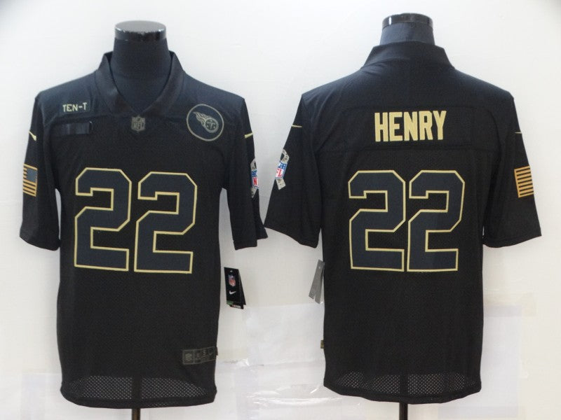 Men's Tennessee Titans Derrick Henry #22 Black Game Player Jerseys