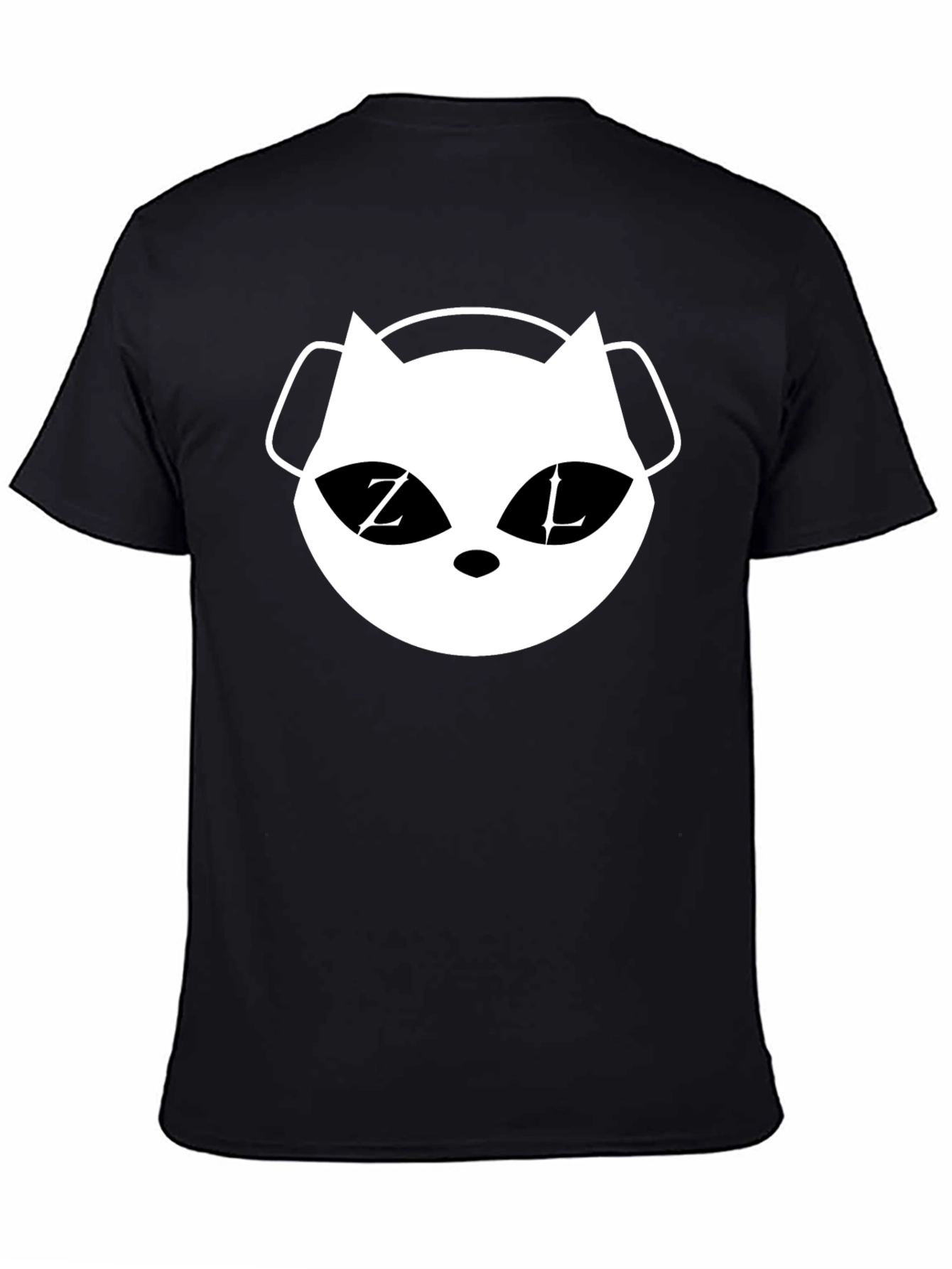 Cat DJ Graphic T-Shirt - Black Cotton Tee