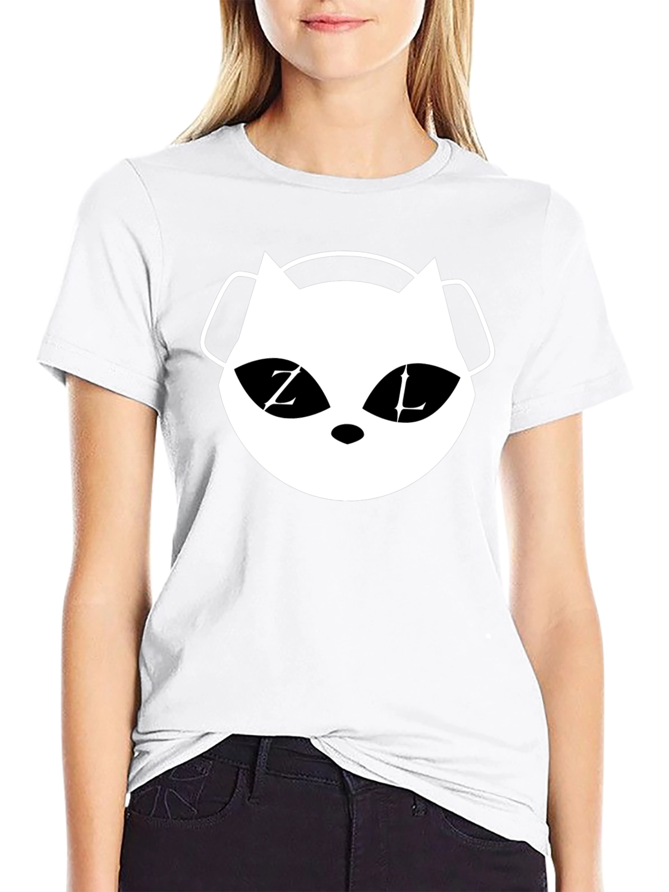 Cat DJ Graphic T-Shirt - Black Cotton Tee