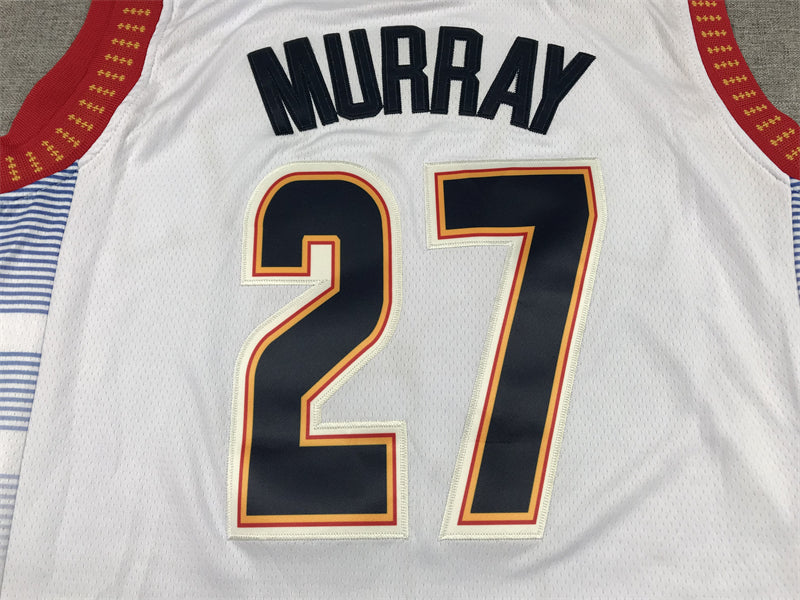 Men's Denver Nuggets Jamal Murray #27 Silver 2022/23 Swingman Jerseys - City Edition