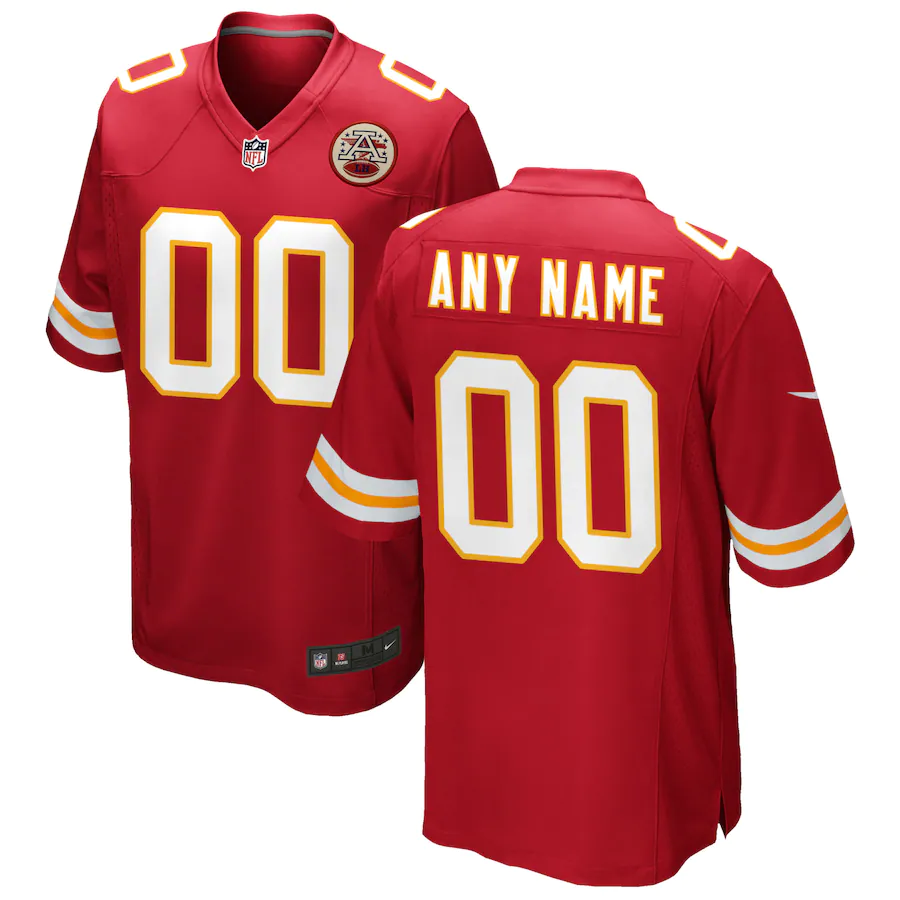 Custom1 Kansas City Chiefs Red Game Jerseys