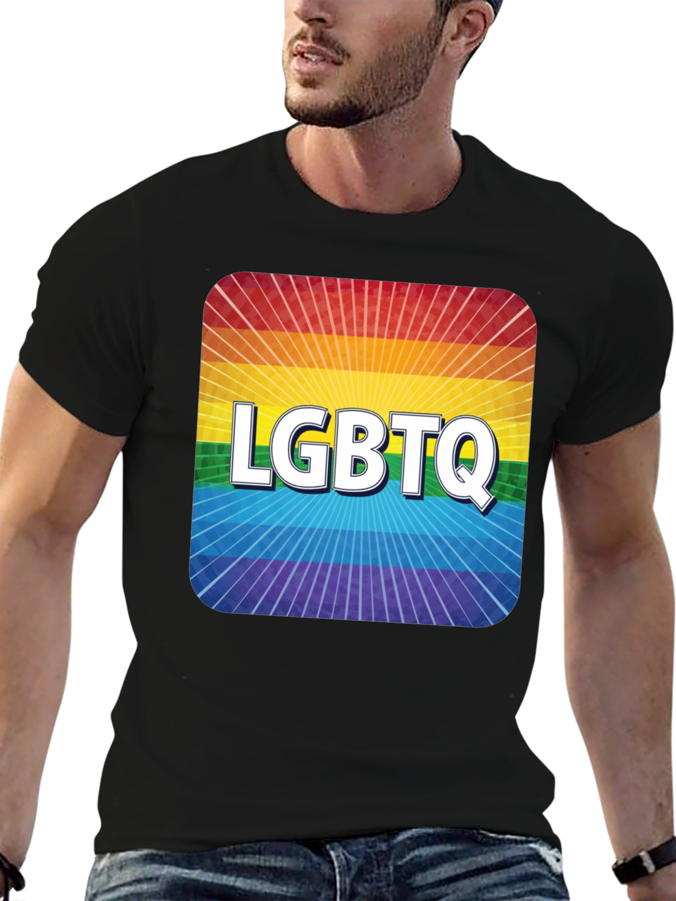 LGBTQ Pride Rainbow Graphic T-Shirt