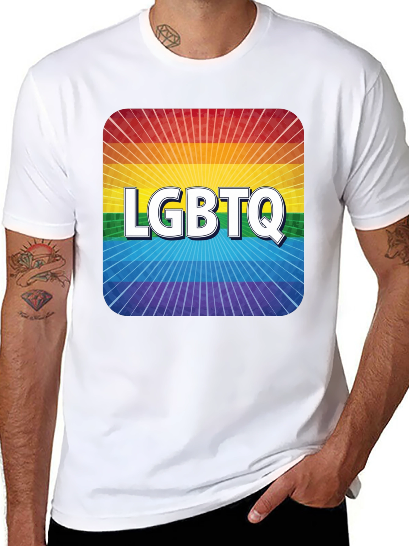 LGBTQ Pride Rainbow Graphic T-Shirt