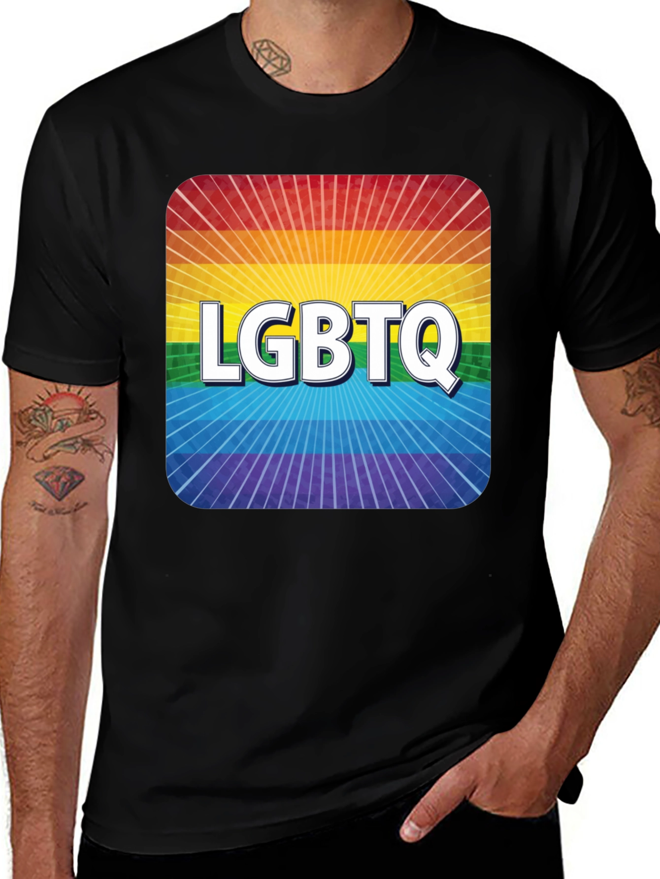 LGBTQ Pride Rainbow Graphic T-Shirt