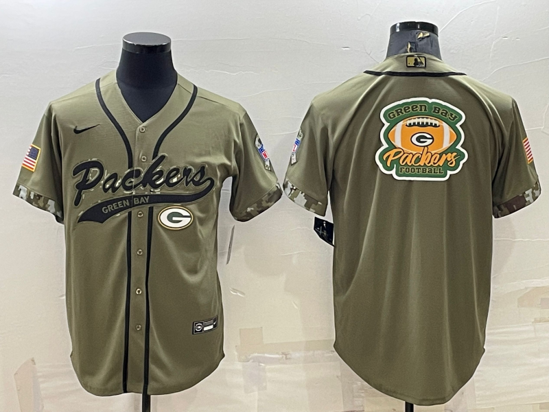 Men's Green Bay Packers Olive 2022 Salute To Service Limited Jerseys