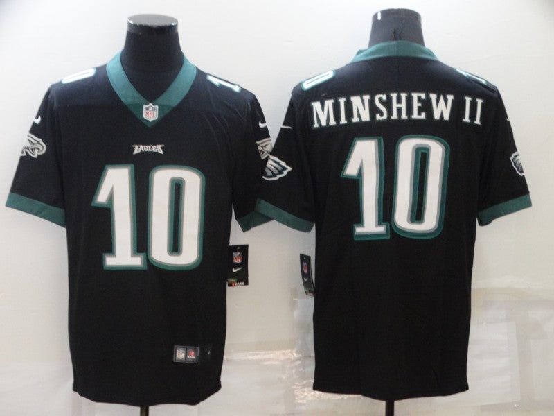 Men's Philadelphia Eagles Gardner Minshew II #10 Black Game Jerseys