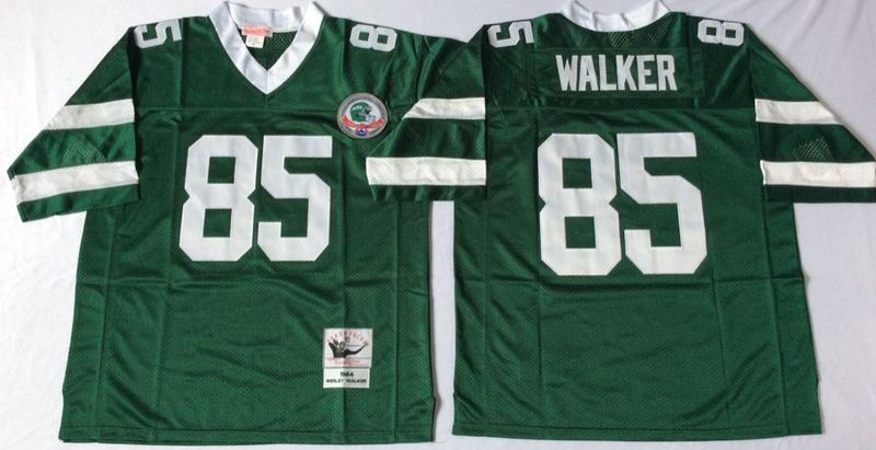 Men's New York Jets Wesley Walker Mitchell & Ness Green Legacy Replica Jerseys