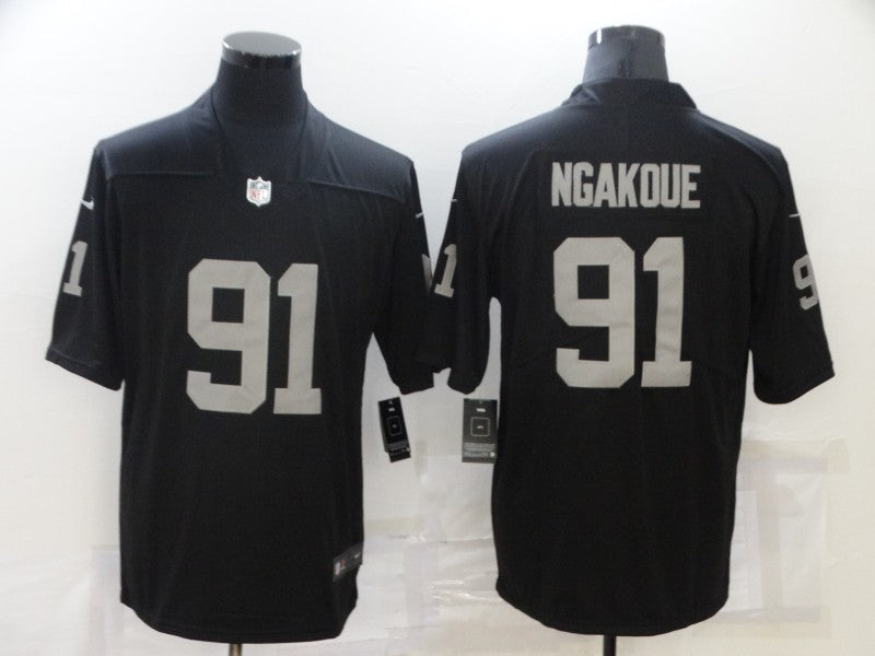 Men's Las Vegas Raiders Yannick Ngakoue #91 Black Game Jerseys