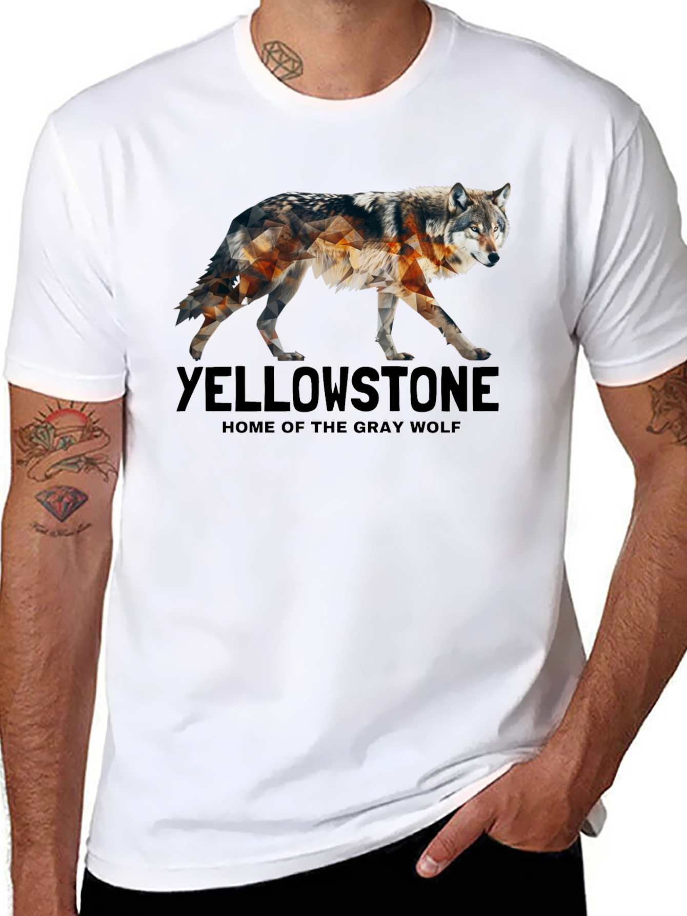 Yellowstone Wolf Graphic Tee - Nature Inspired Design