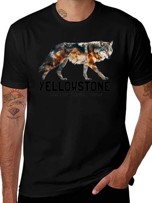 Yellowstone Wolf Graphic Tee - Nature Inspired Design