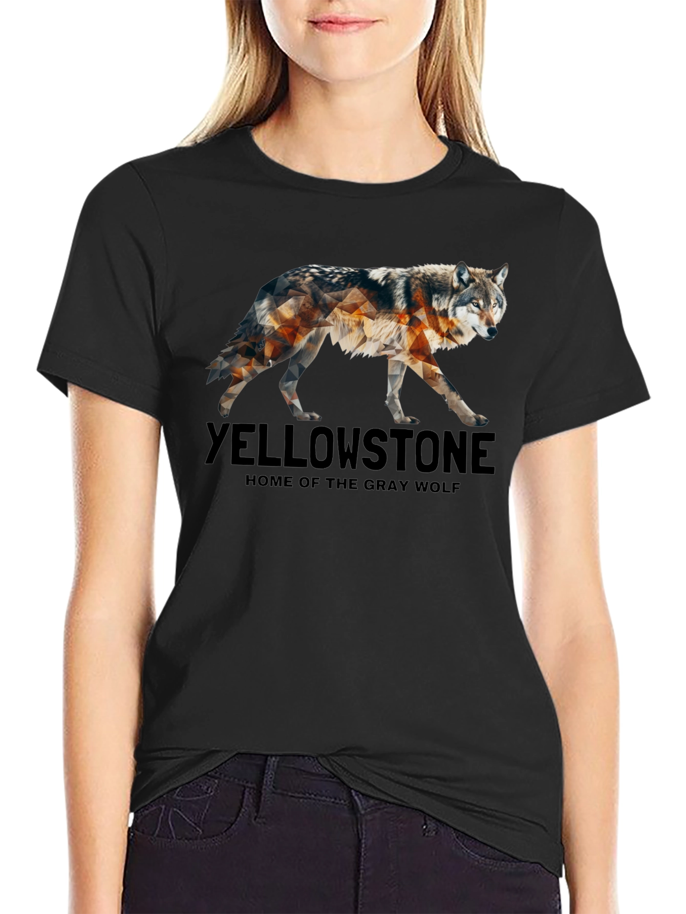 Yellowstone Wolf Graphic Tee - Nature Inspired Design