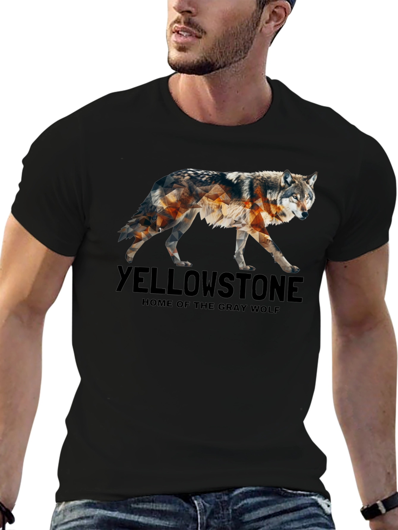 Yellowstone Wolf Graphic Tee - Nature Inspired Design
