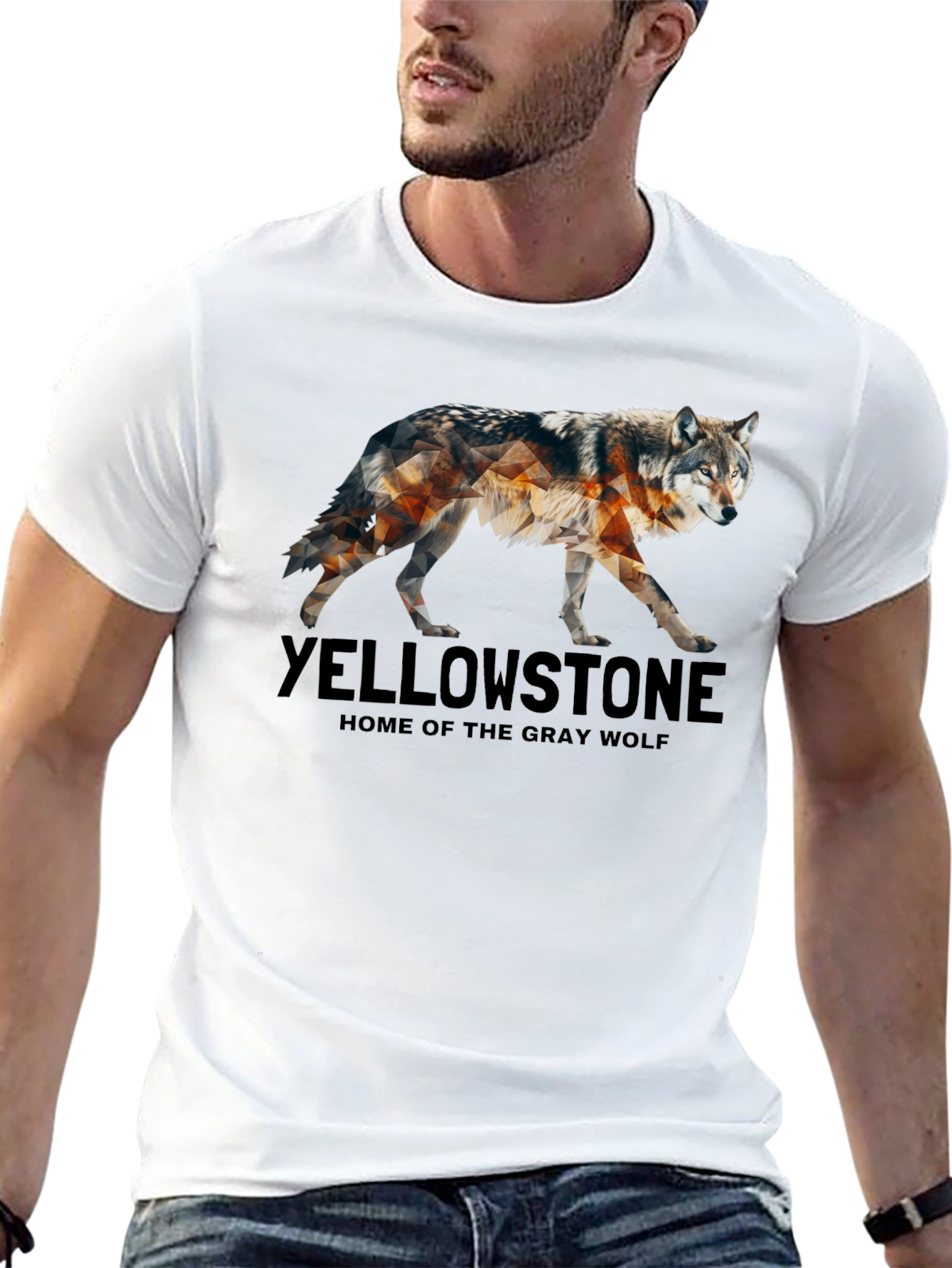 Yellowstone Wolf Graphic Tee - Nature Inspired Design