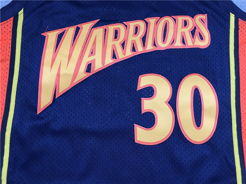 Men's Golden State Warriors Stephen Curry Mitchell & Ness Navy Classics Jerseys