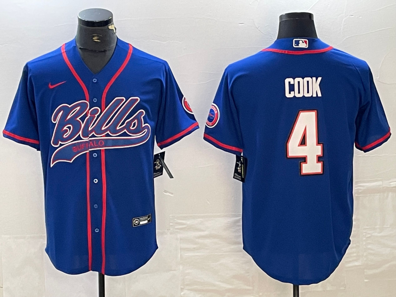 Men's Buffalo Bills James Cook #4 Royal Player Jerseys Joint Edition