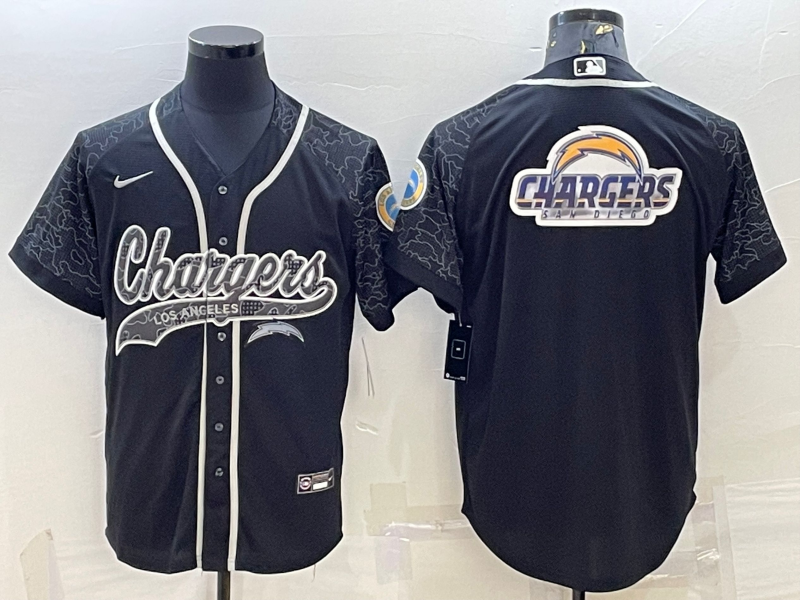 Men's Los Angeles Chargers Black RFLCTV Limited Jerseys