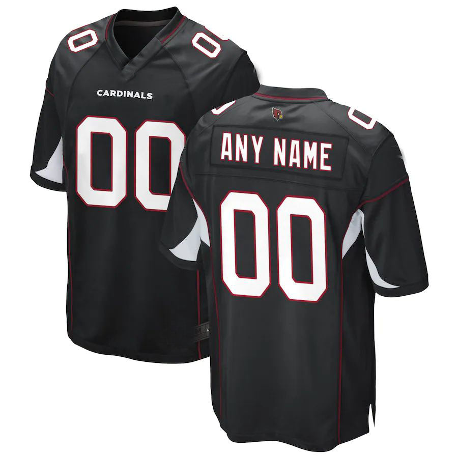 Custom1 Arizona Cardinals Black Game Jerseys Stitched Football Jerseys