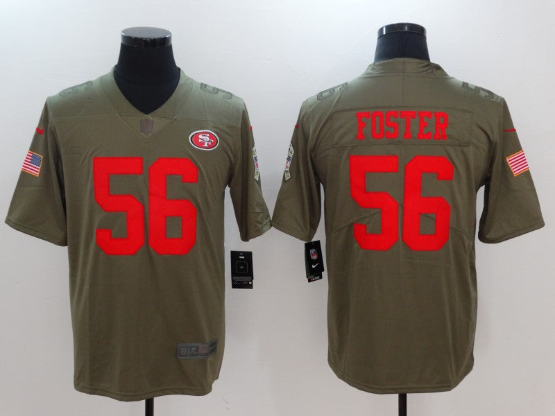 Men's San Francisco 49ers Ruben Foster #56 Brown Game Jerseys