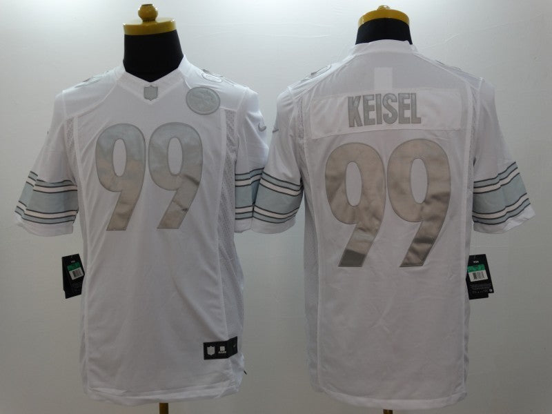 Men's Pittsburgh Steelers Brett Keisel #99 White Game Jerseys