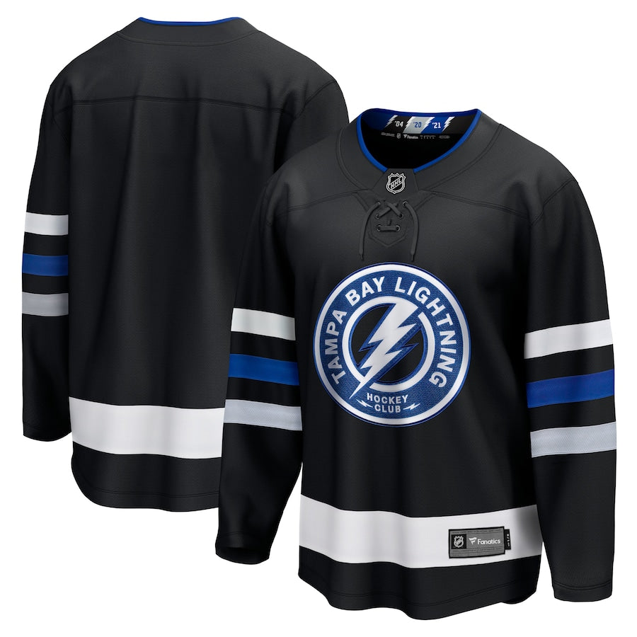 Men's Tampa Bay Lightning Fanatics Black Alternate Premier Breakaway Jersey