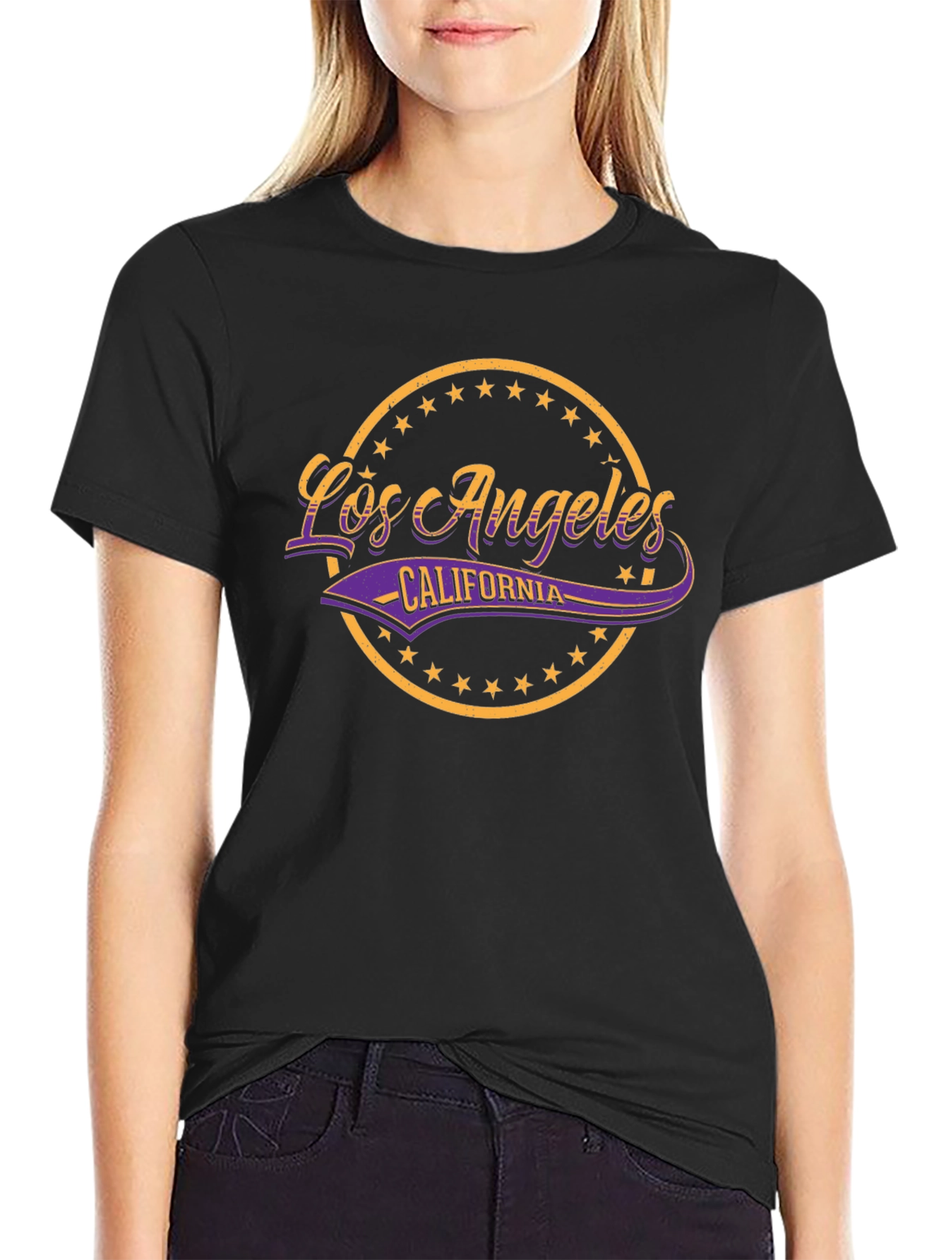 Los Angeles California Graphic T-Shirt - Black