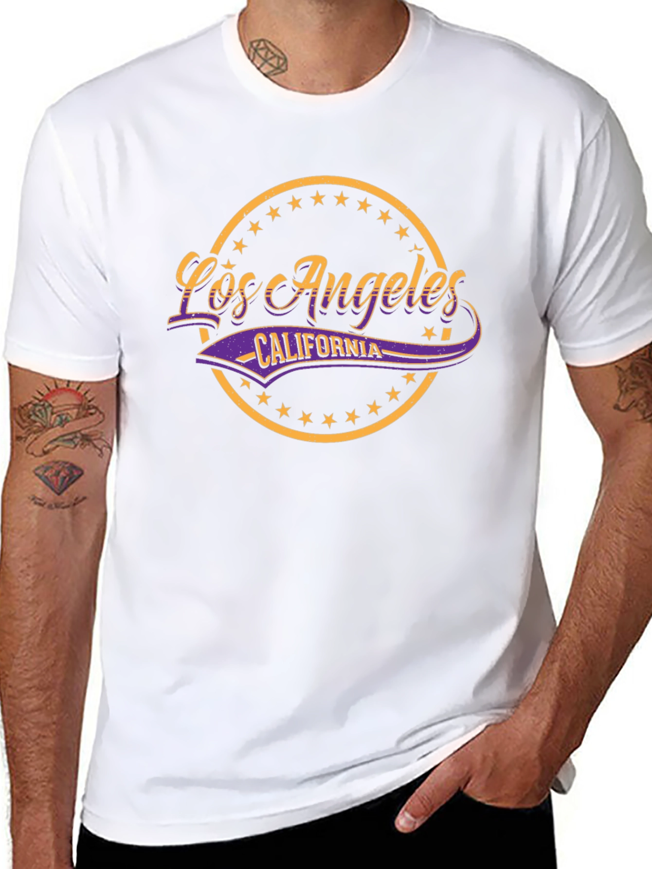Los Angeles California Graphic T-Shirt - Black