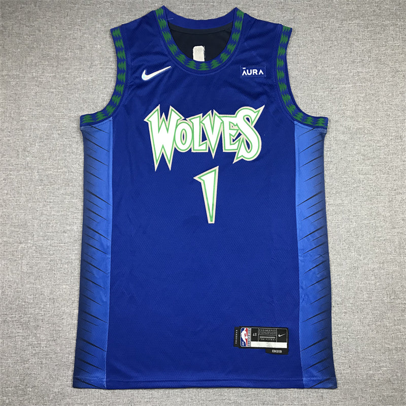 Men's Minnesota Timberwolves Anthony Edwards Blue/Navy Swingman Jerseys