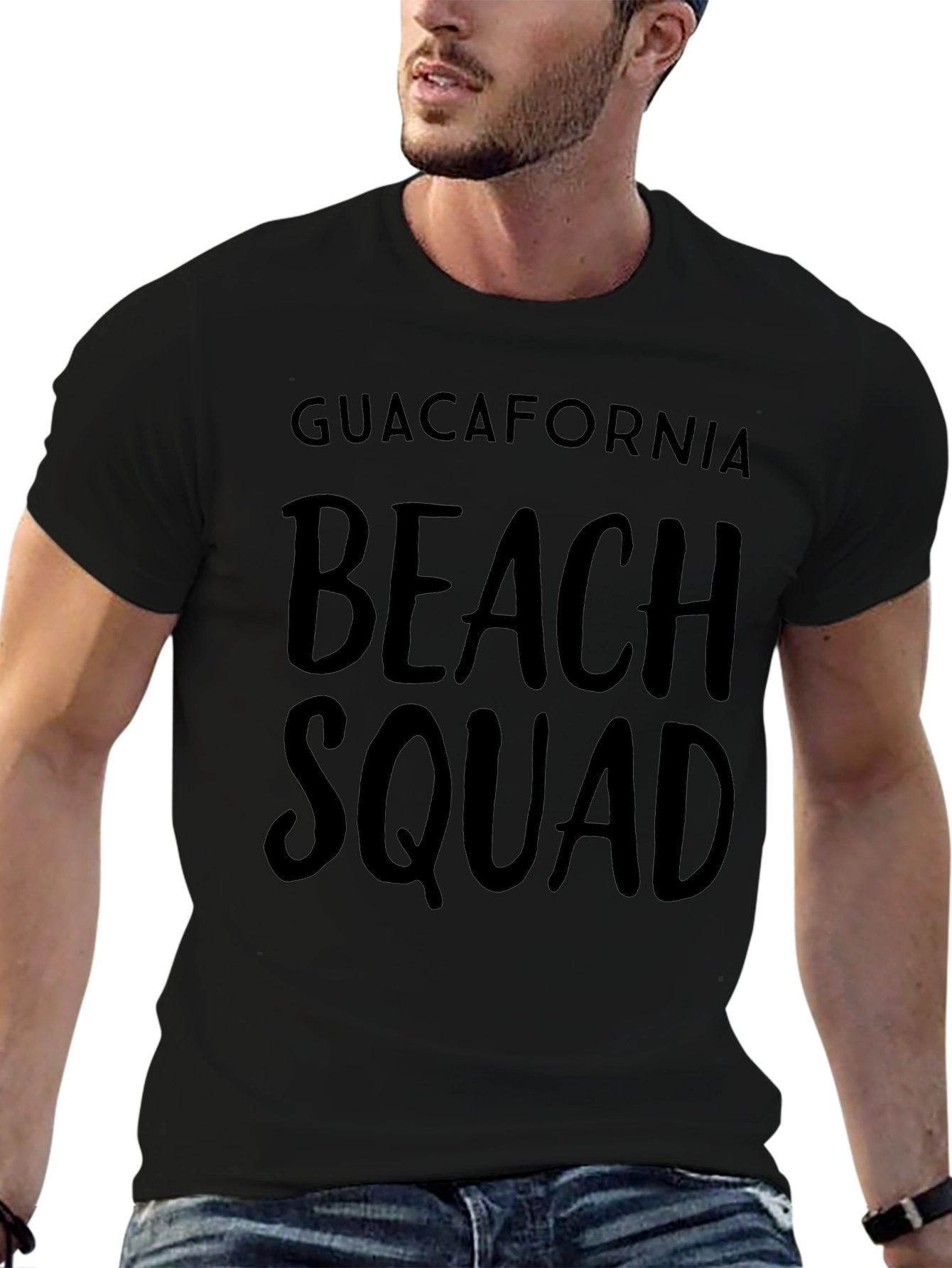 Guacafornia Beach Squad Black Graphic T-Shirt