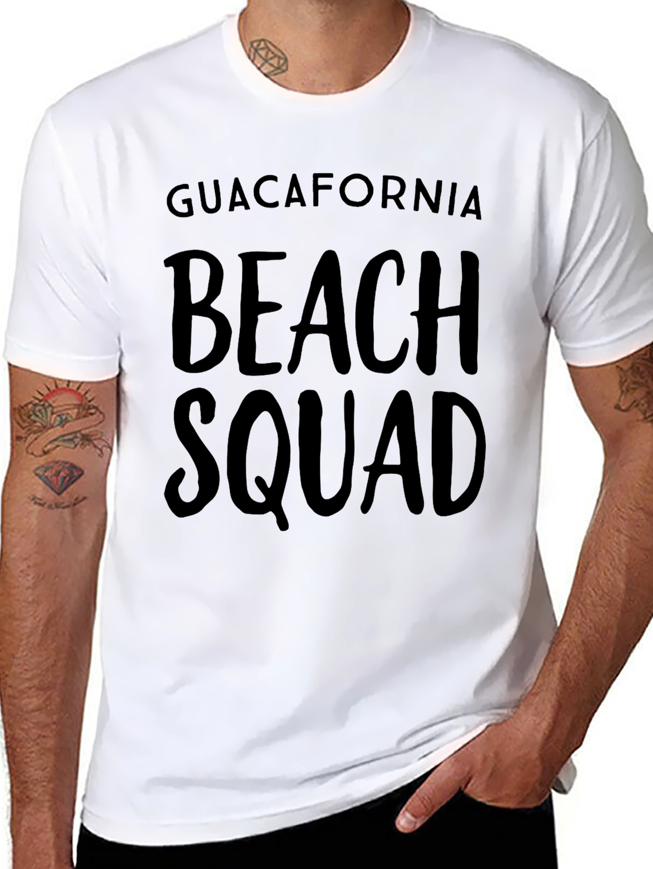 Guacafornia Beach Squad Black Graphic T-Shirt