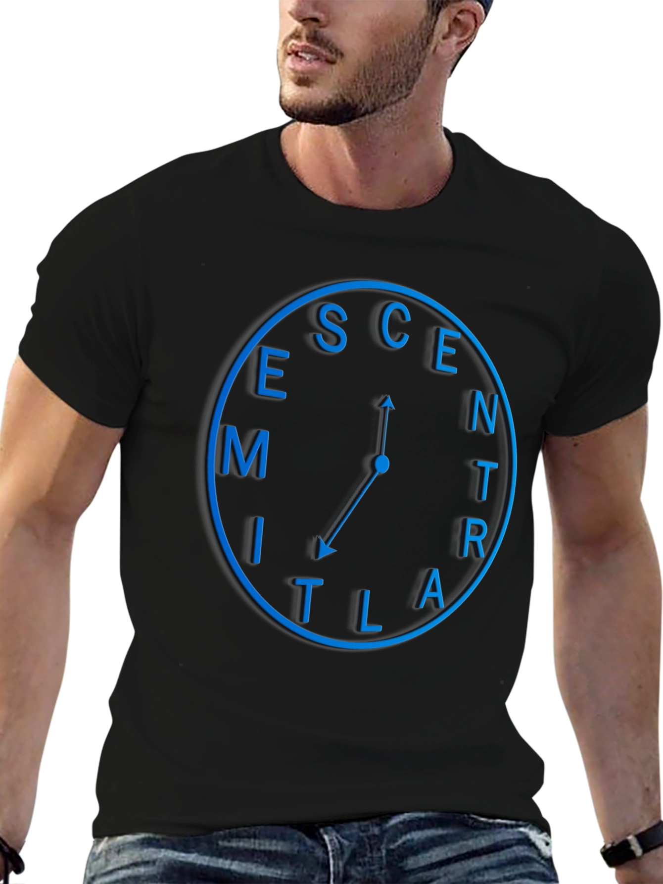 Eccentric Time Black T-Shirt