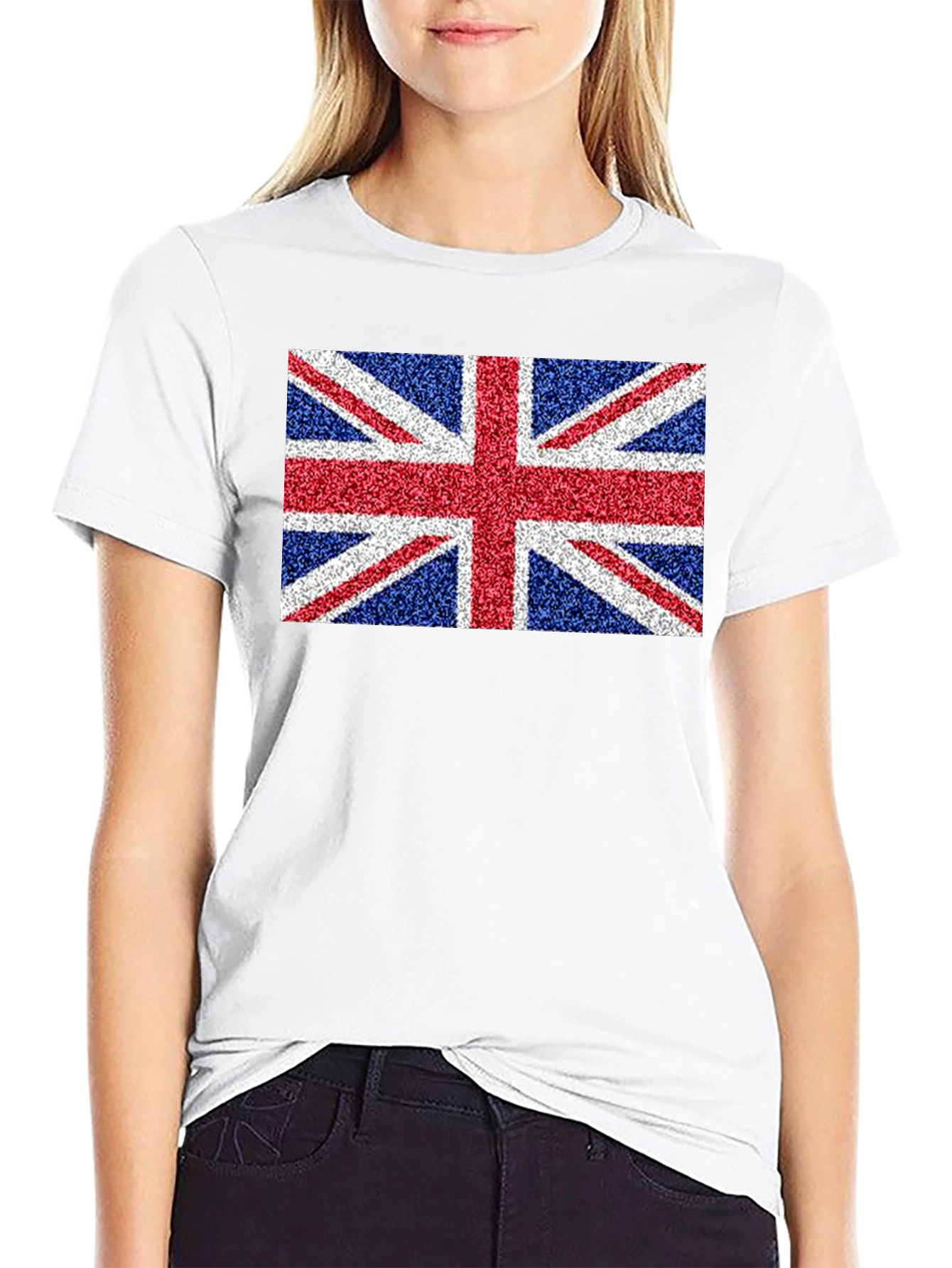 Union Jack T-Shirt - British Flag Glitter