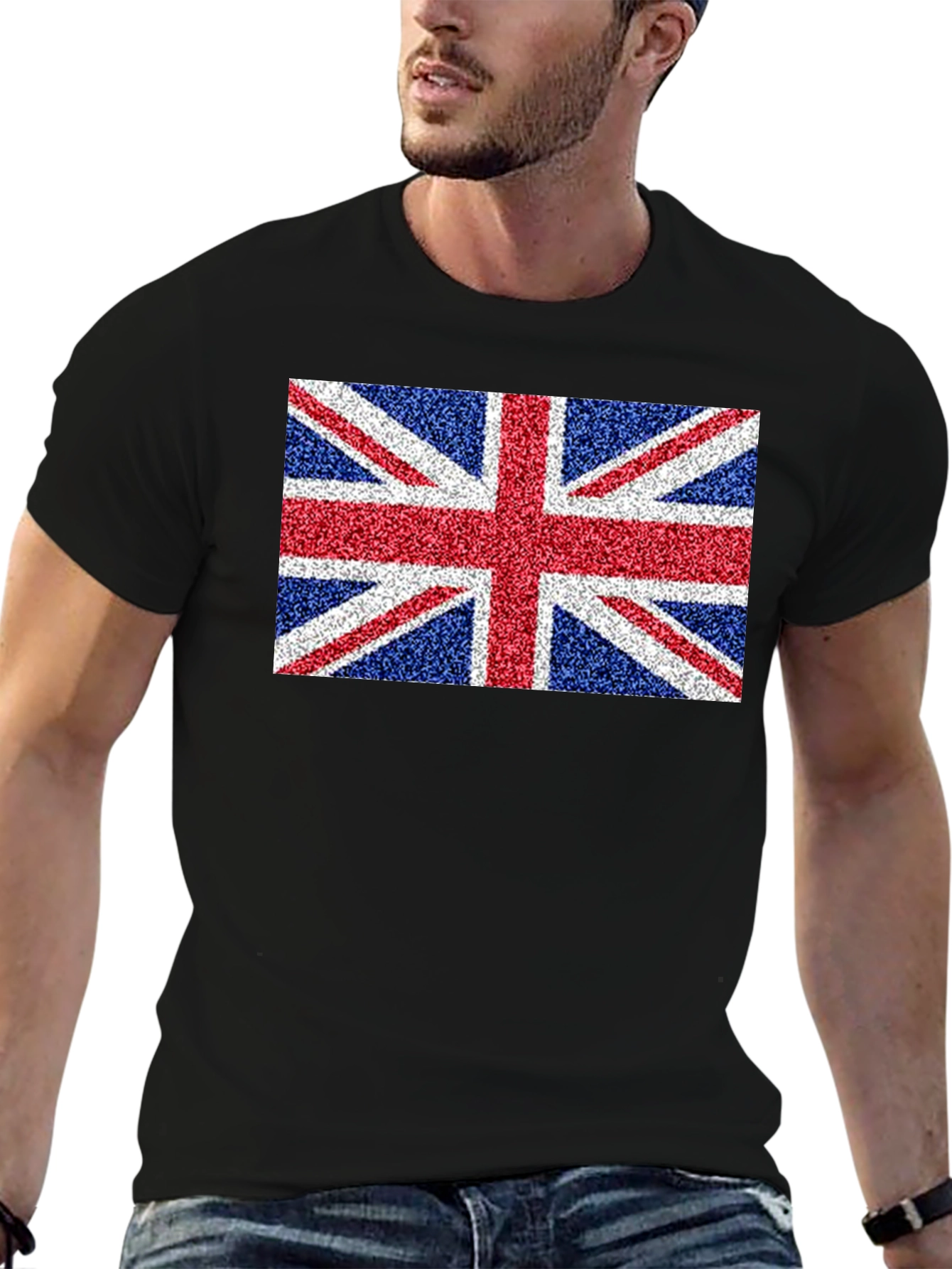 Union Jack T-Shirt - British Flag Glitter