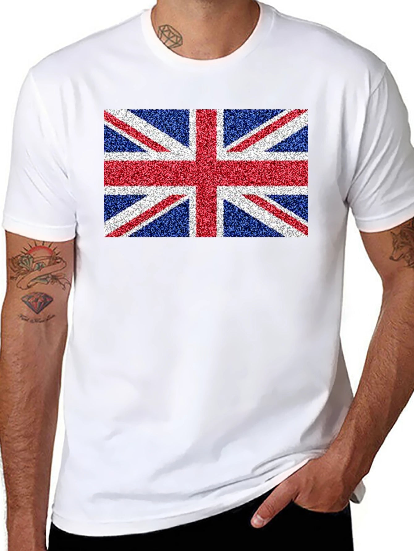 Union Jack T-Shirt - British Flag Glitter
