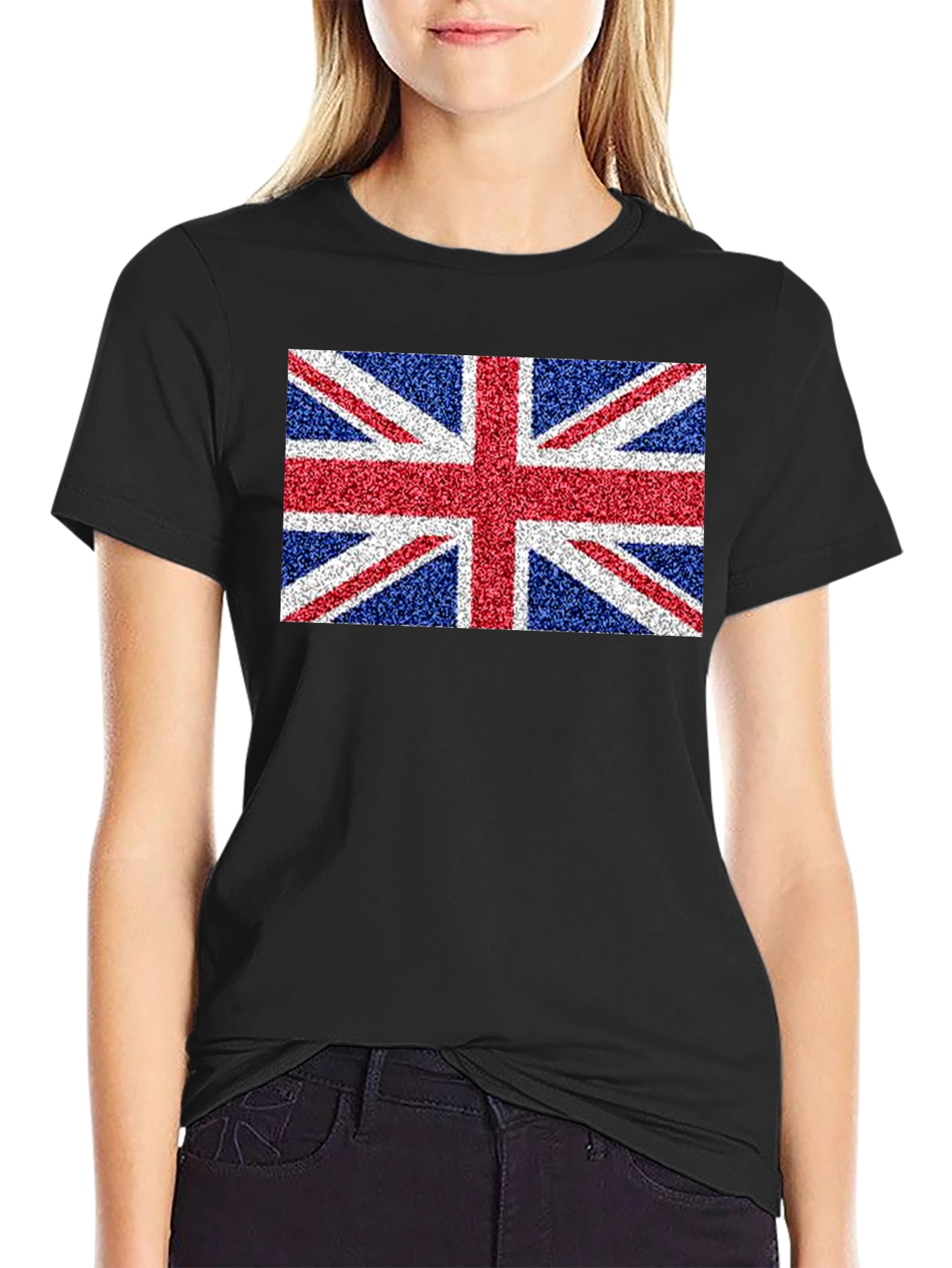 Union Jack T-Shirt - British Flag Glitter