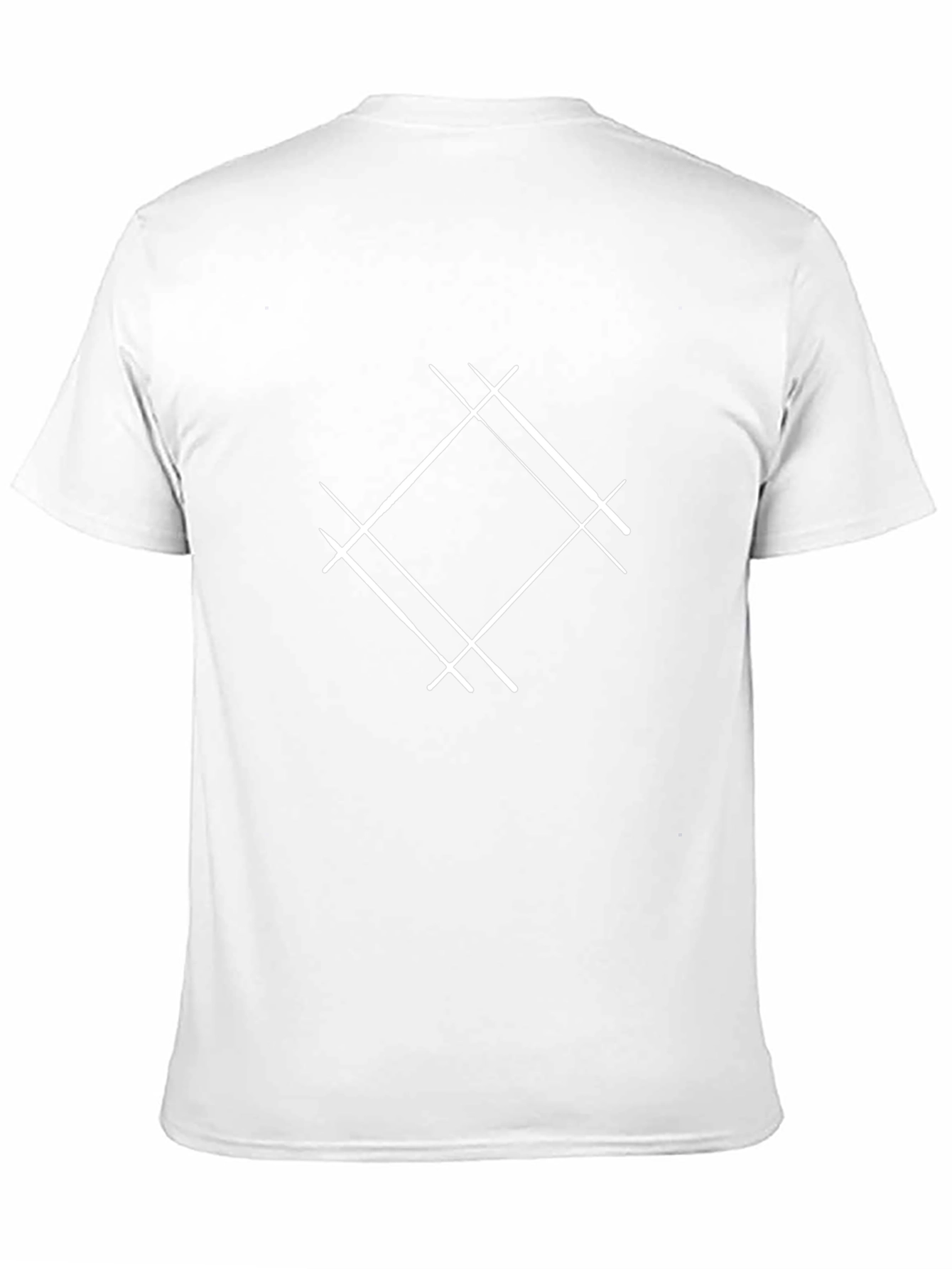 Modern Geometric Graphic Tee - Black