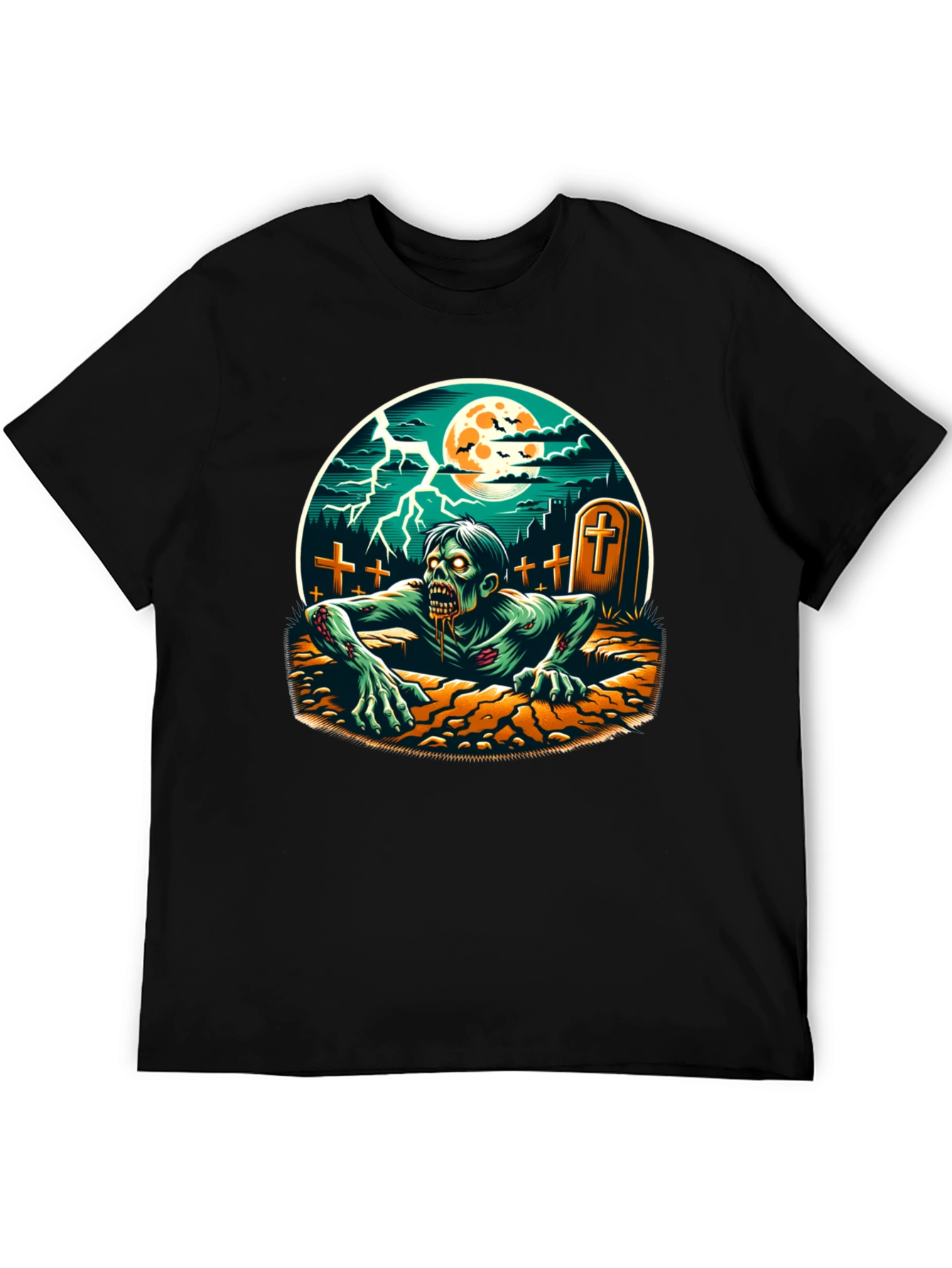 Zombie Graveyard T-Shirt - Horror Graphic Tee