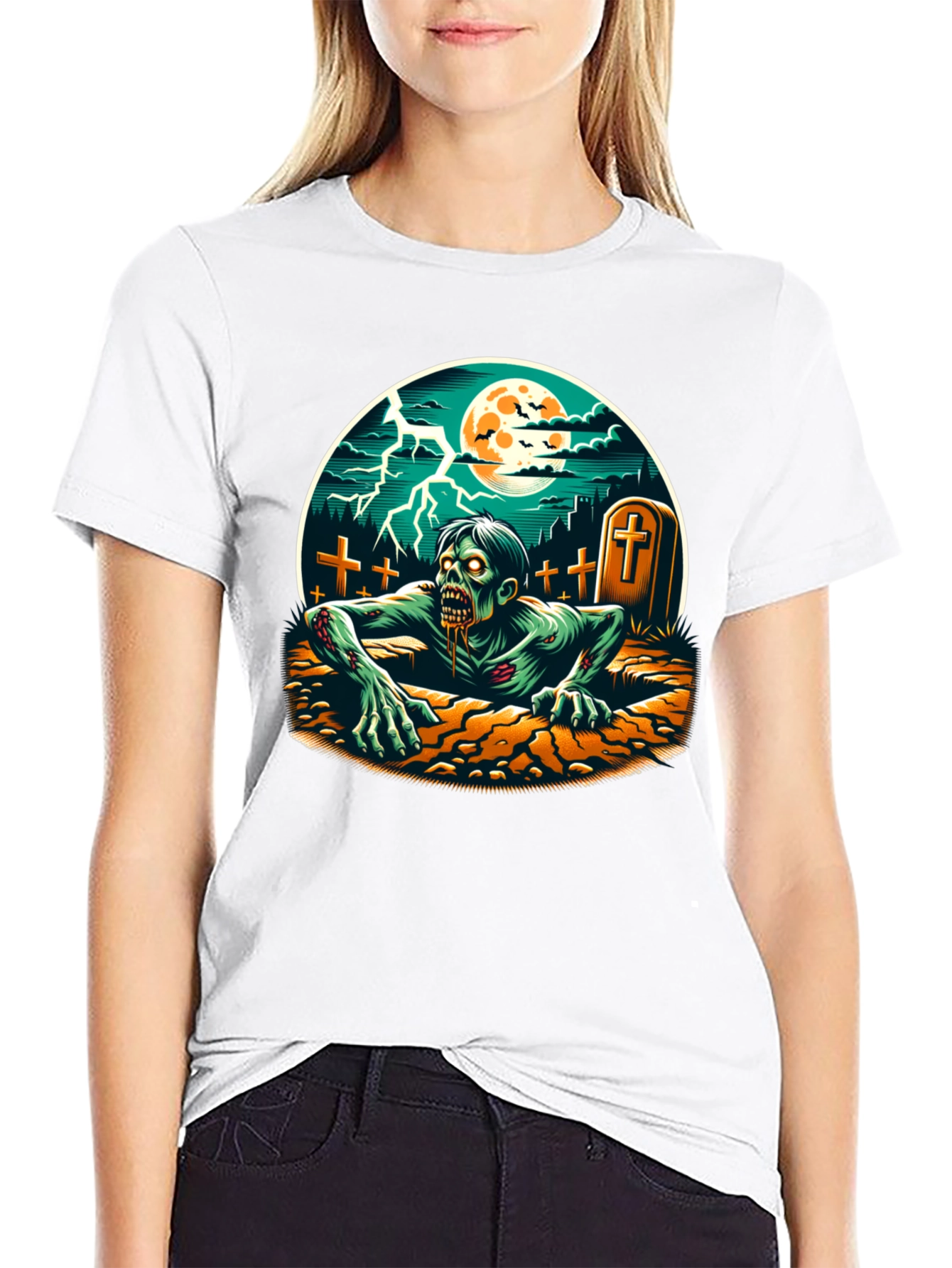 Zombie Graveyard T-Shirt - Horror Graphic Tee