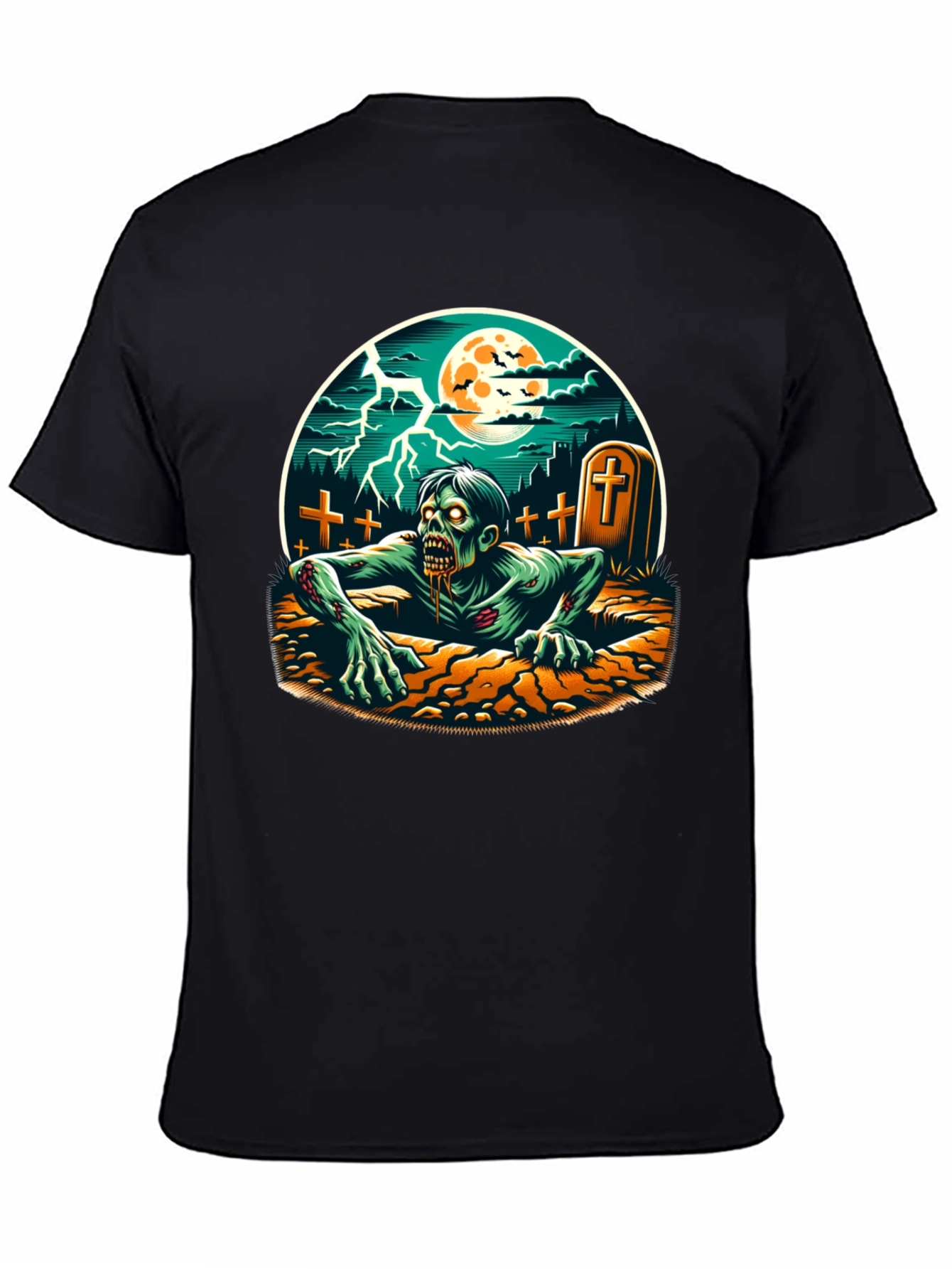 Zombie Graveyard T-Shirt - Horror Graphic Tee