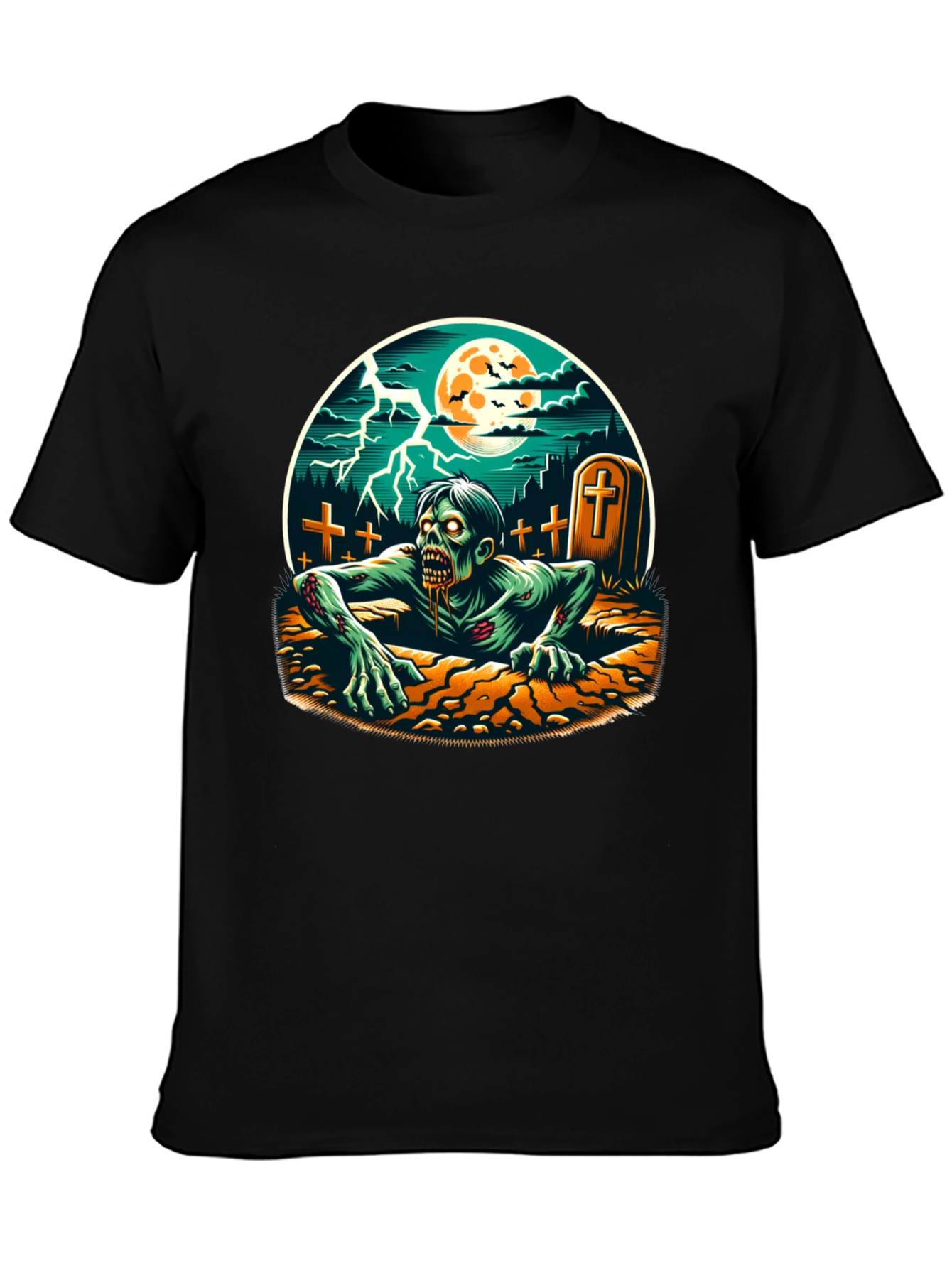 Zombie Graveyard T-Shirt - Horror Graphic Tee