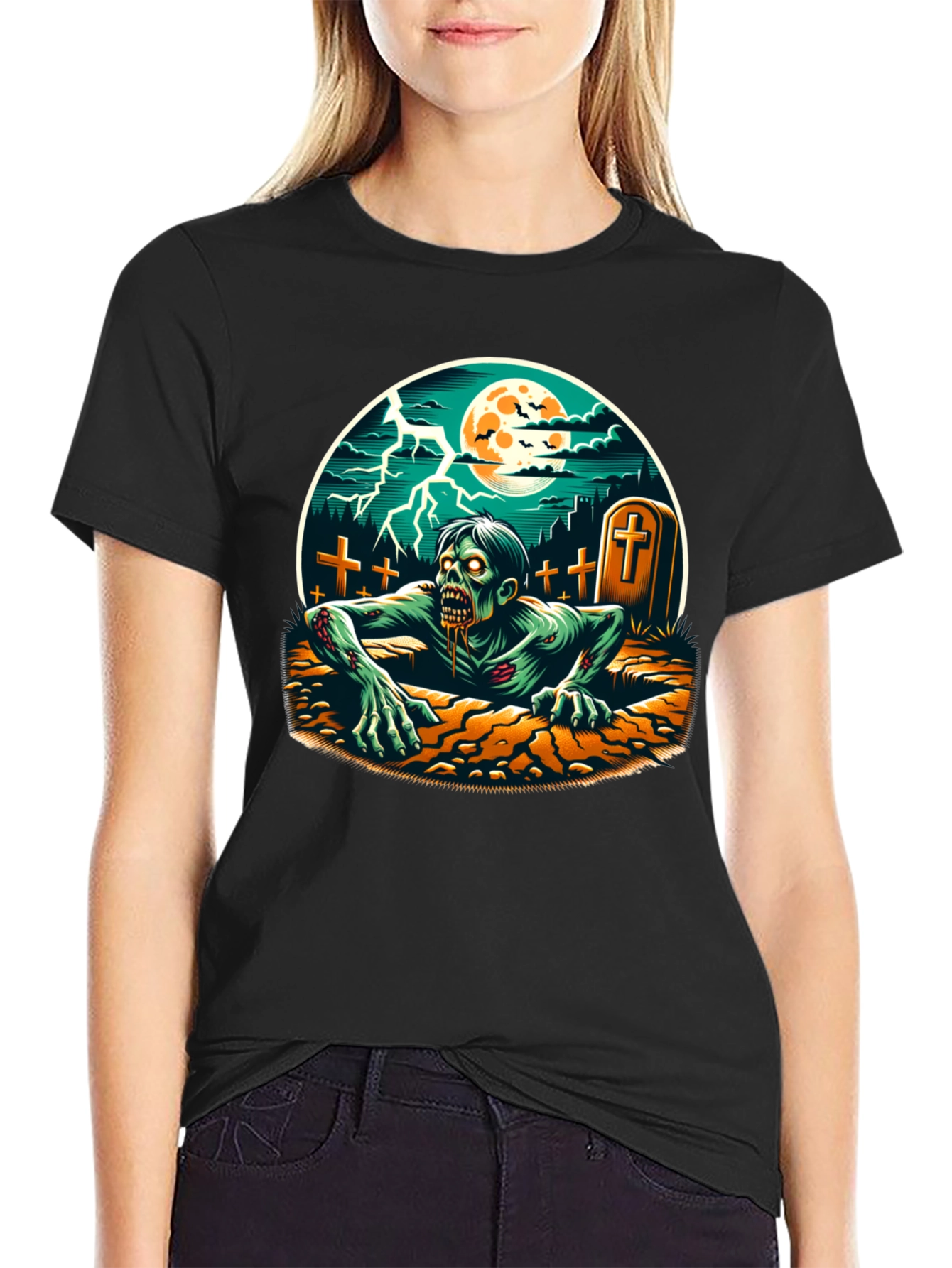Zombie Graveyard T-Shirt - Horror Graphic Tee