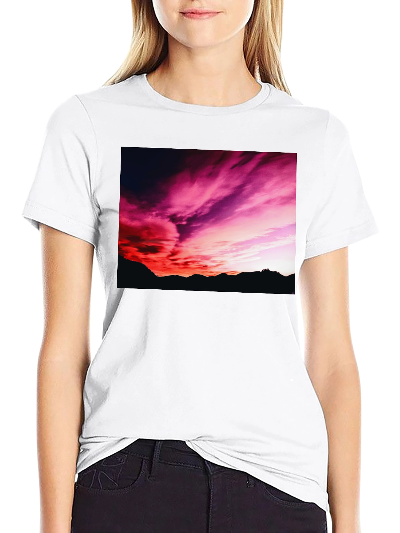 Sunset Sky Black T-Shirt