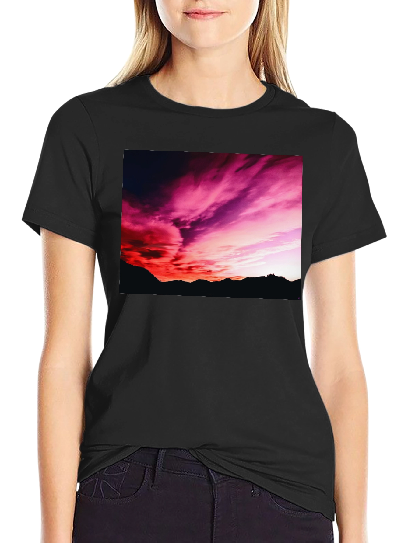 Sunset Sky Black T-Shirt