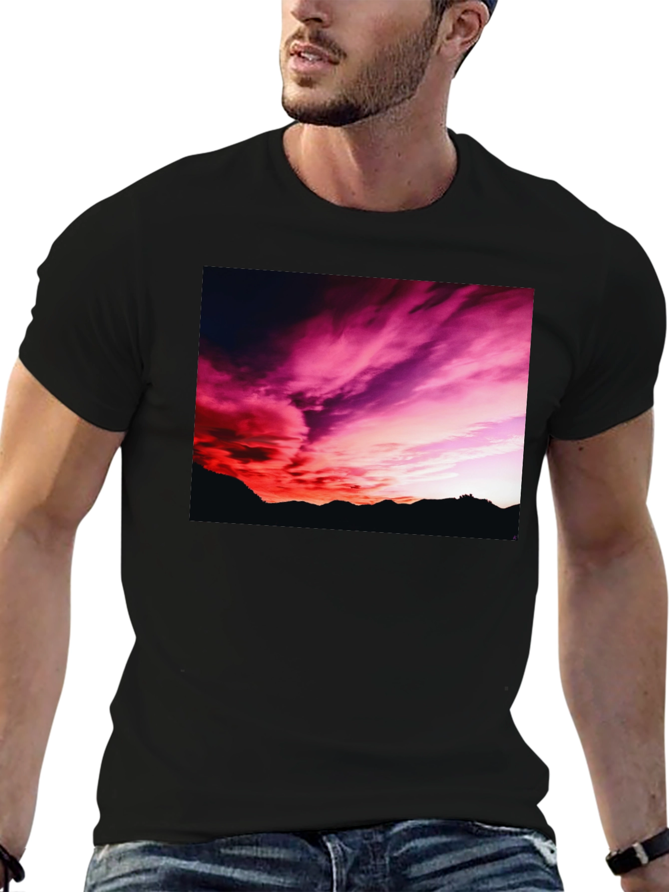 Sunset Sky Black T-Shirt