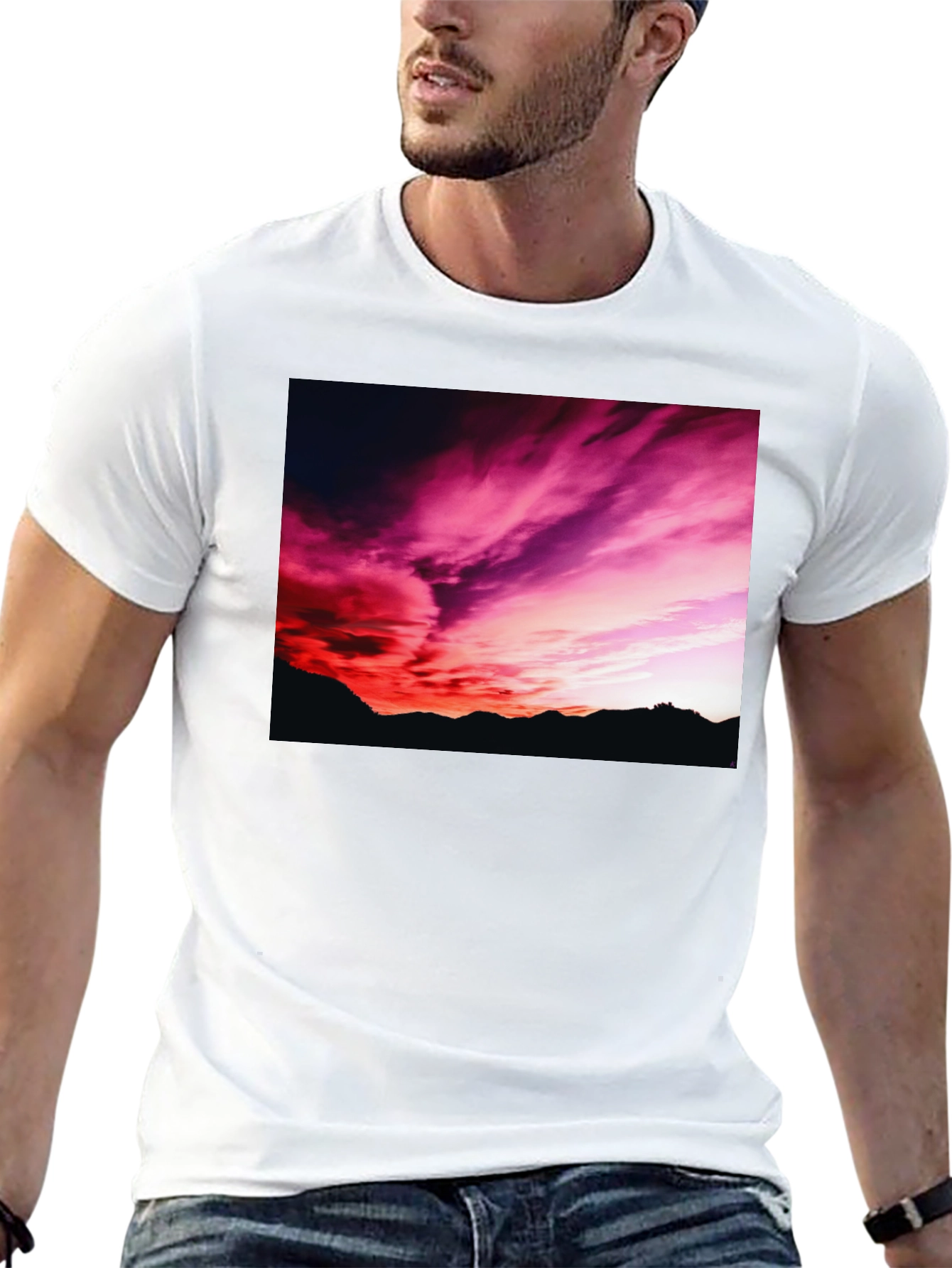 Sunset Sky Black T-Shirt