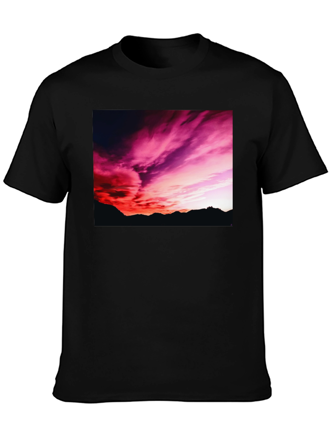 Sunset Sky Black T-Shirt