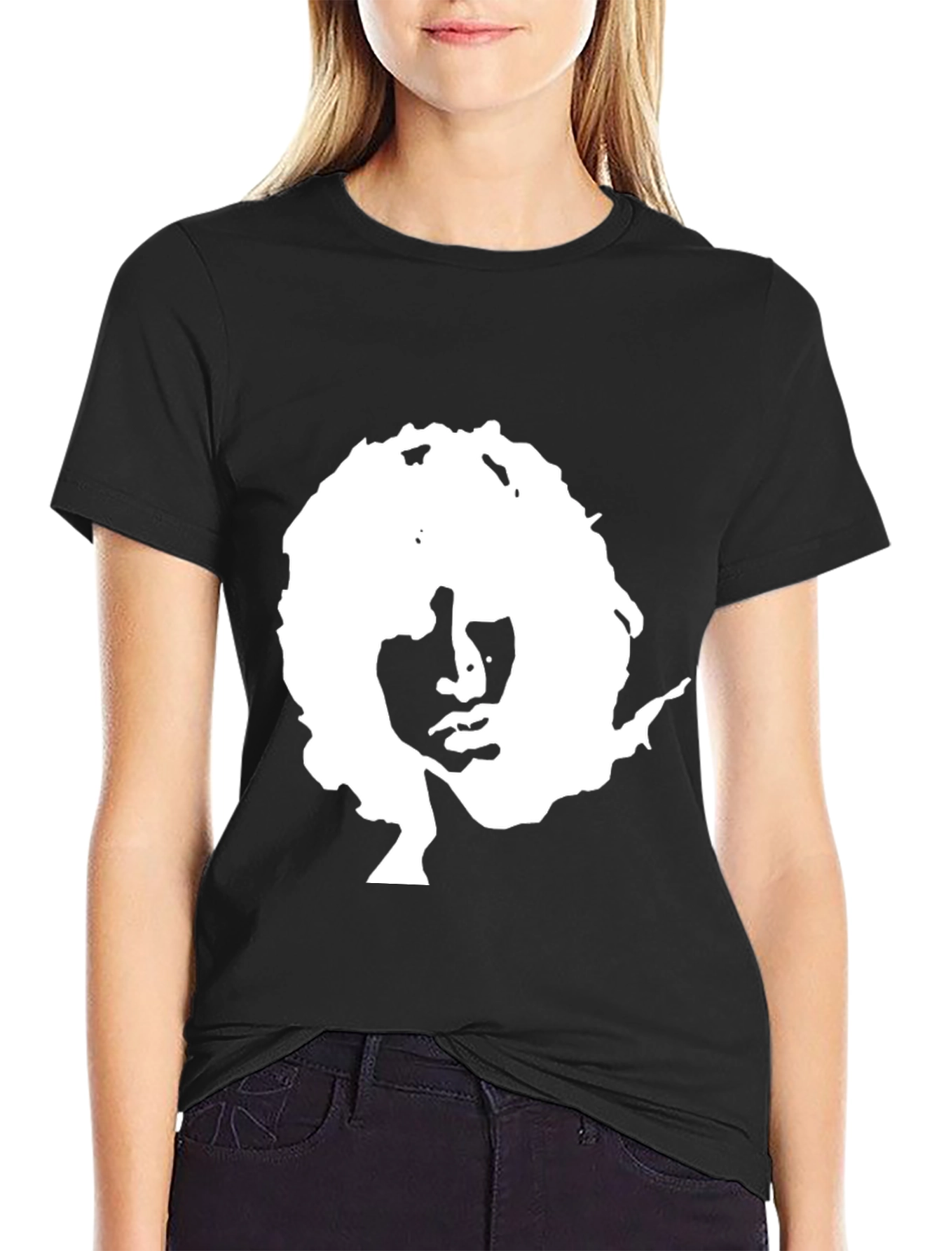 Retro Silhouette Graphic Black T-Shirt
