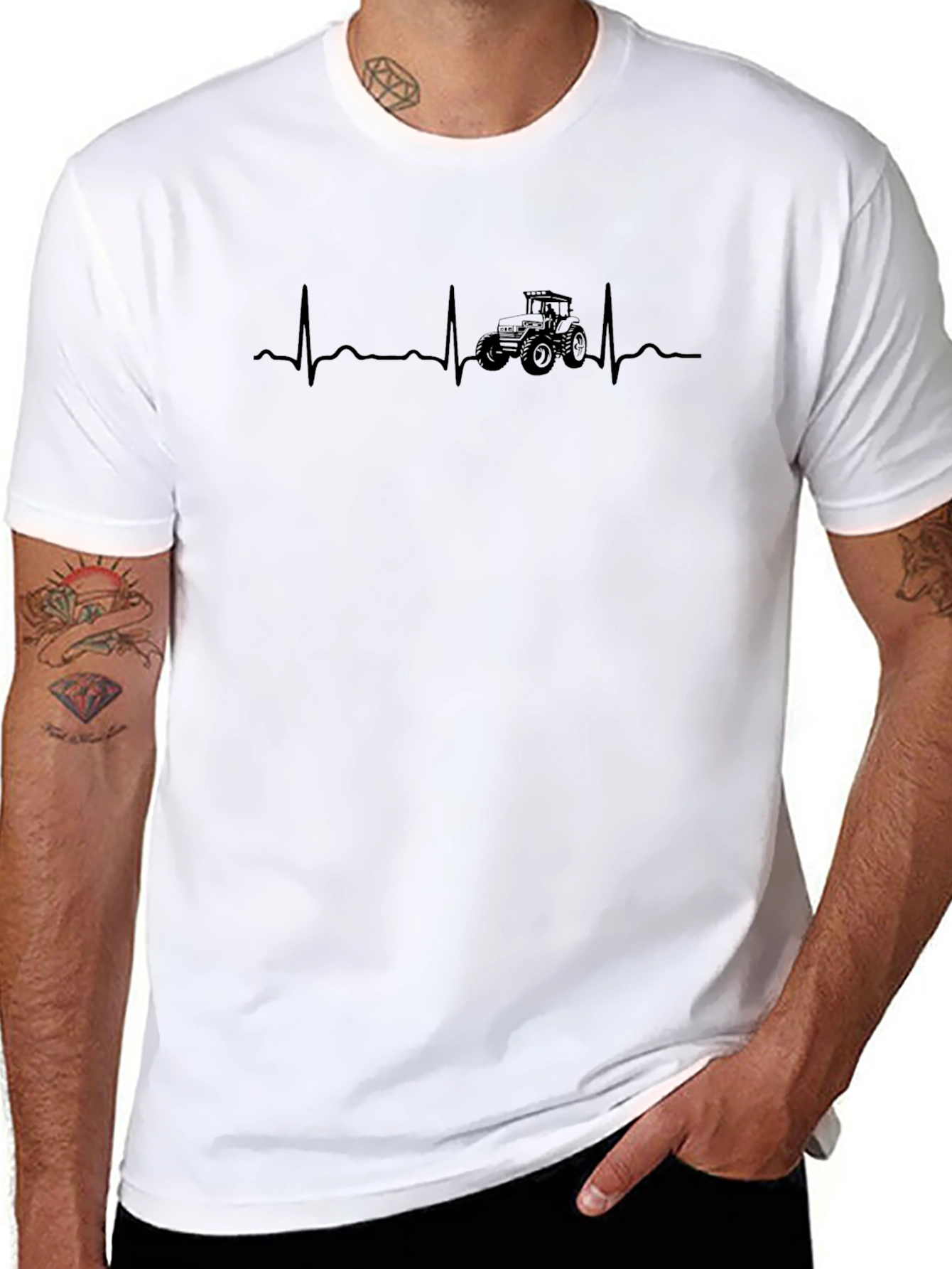 Tractor Heartbeat T-Shirt - Farm Life Tee