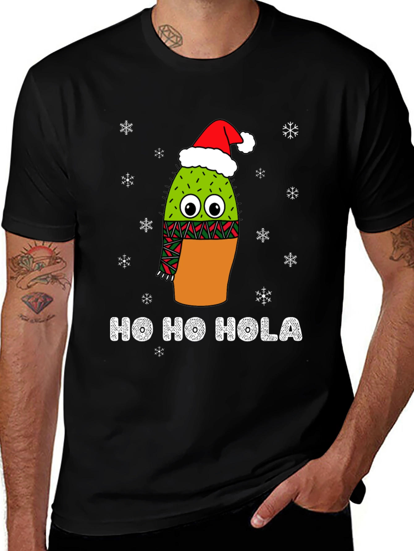 Ho Ho Hola Christmas Cactus T-Shirt