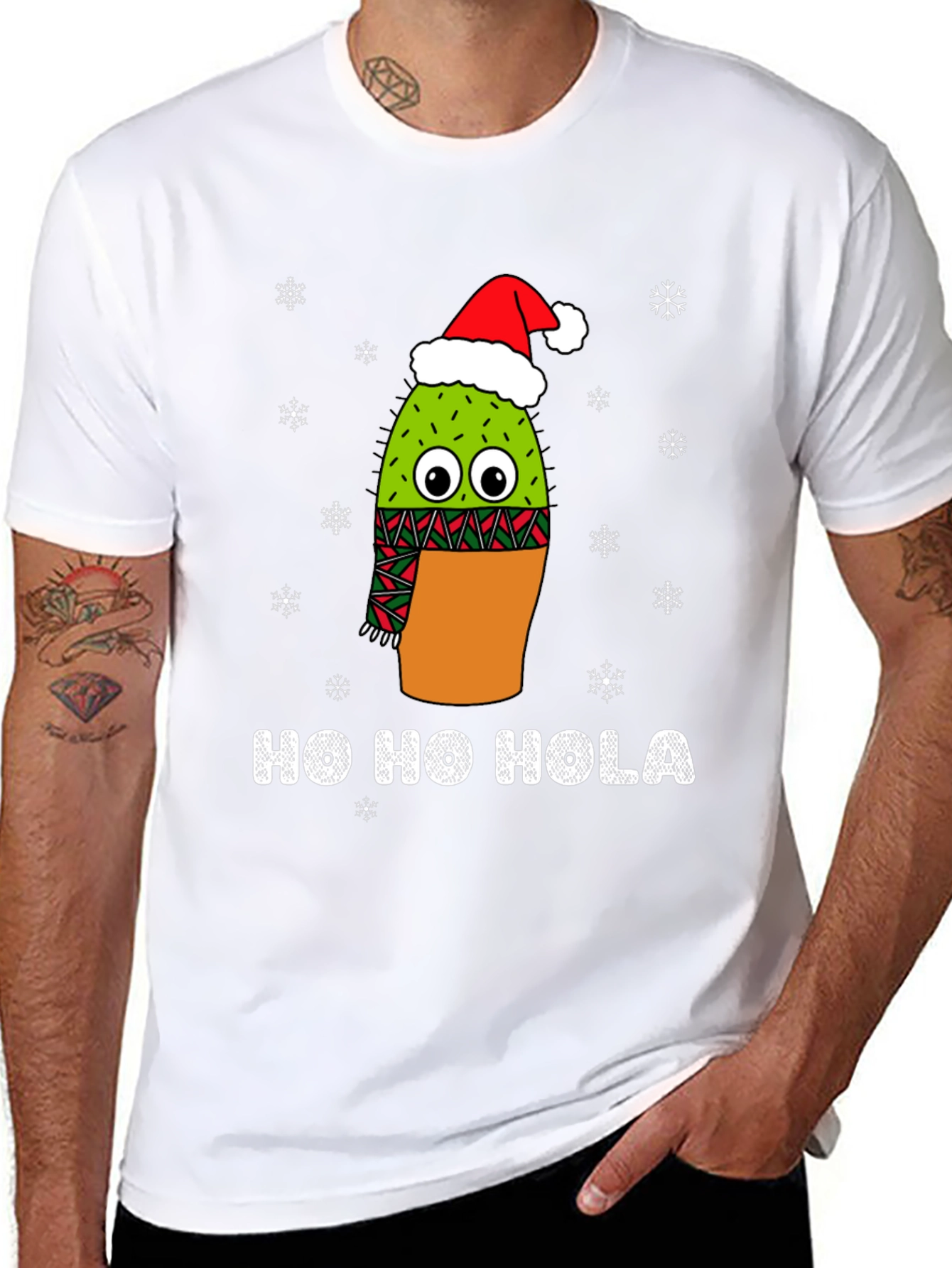 Ho Ho Hola Christmas Cactus T-Shirt